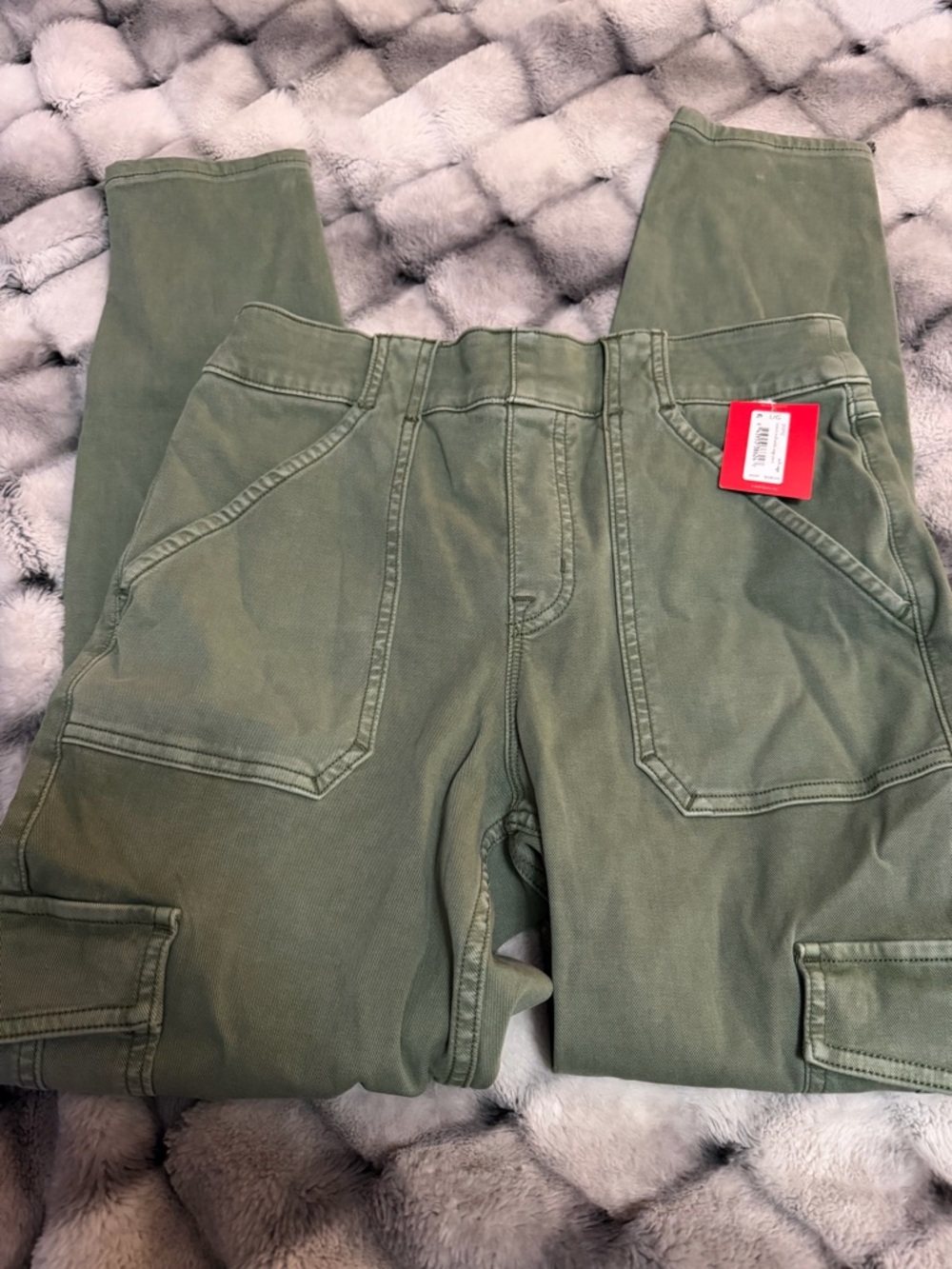 SPANX Soft Sage Stretch Twill Cargo Pants